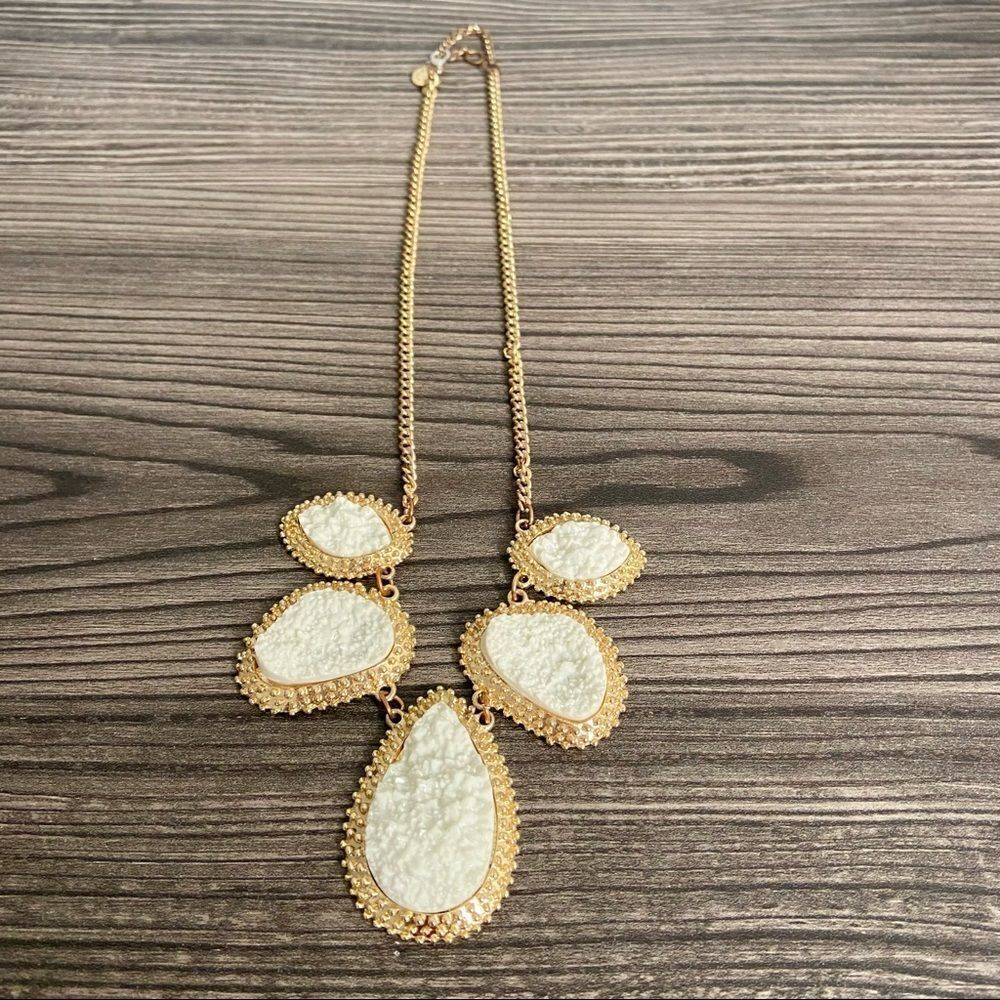 Jane Stone Textured Statement Necklace